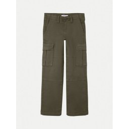 NAME IT Szövet nadrág 13234676 Zöld Slim Fit