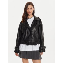 Karen by Simonsen Bőrkabát Puk 10105001 Szürke Regular Fit