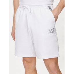 EA7 Emporio Armani Sport rövidnadrág 3DPS66 PJLIZ 1100 Fehér Regular Fit