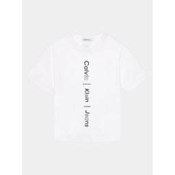 Calvin Klein Jeans Póló Maxi Inst Logo IB0IB02036 Fehér Relaxed Fit