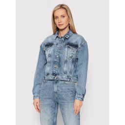 Patrizia Pepe Farmer kabát 8O0005/D1WZB-C901 Kék Slim Fit