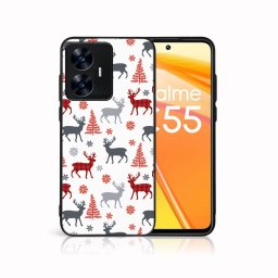 PROTEMIO MY ART Karácsonyi kivitelű borító Realme C55 DEER (068)