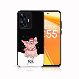 PROTEMIO MY ART Karácsonyi dizájnú borító Realme C55 HAJJON HÓT (075)
