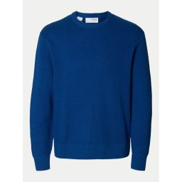 Selected Homme Sweater 16094552 Kék Relaxed Fit