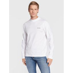 Calvin Klein Hosszú ujjú Micro Logo K10K110179 Fehér Regular Fit