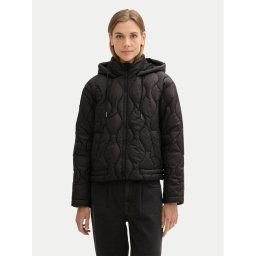 Tom Tailor Denim Pehelykabát 1042101 Fekete Regular Fit