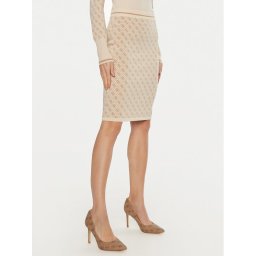 Guess Ceruzaszoknya W4BD53 Z37K0 Bézs Slim Fit