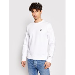 Calvin Klein Jeans Pulóver Embroidered Logo J30J314536 Fehér Regular Fit