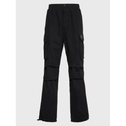 Karl Kani Szövet nadrág Rubber Signeture 6002520 Fekete Relaxed Fit