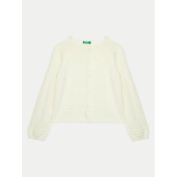 United Colors Of Benetton Kardigán 1076G500J Fehér Regular Fit
