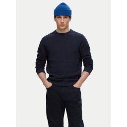 Selected Homme Sweater 16094385 Sötétkék Regular Fit
