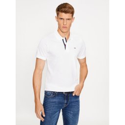 Tommy Jeans Pólóing Placket DM0DM15370 Fehér Slim Fit