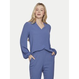 Vila Blúz Rella 14096986 Kék Regular Fit