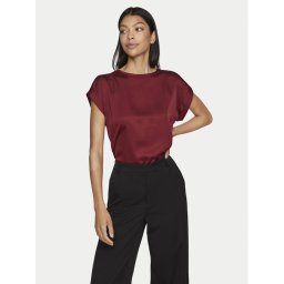 Vila Póló Ellette 14059563 Piros Regular Fit