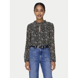 ONLY Blúz Ditsy 15229700 Fekete Regular Fit