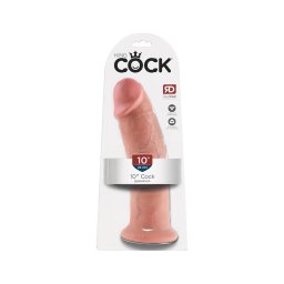 King Cock 10 - nagy tapadókorongos dildó (25 cm, testszínű)