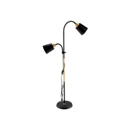 LED lámpa , állólámpa , állítható magasság , E27-es foglalattal , 2xE27 , fekete , fa , Berge London