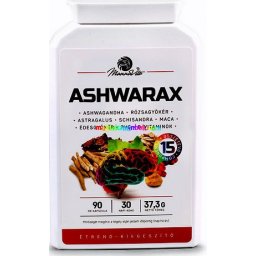 ASHWARAX 3x90 db kapszula, szorongás, pánik, álmatlanság,15-féle gyógynövény kivonat, 3 havi adag - Mannavita
