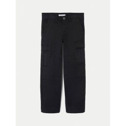 NAME IT Szövet nadrág 13234676 Fekete Slim Fit