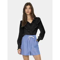 ONLY Blúz Eleanor 15324229 Fekete Regular Fit