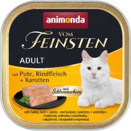 Animonda Vom Feinsten Gourmet pulykás, marhás és sárgarépás alutálkás macskaeledel (32 x 100 g) 3.2kg