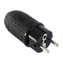 Commel földelt dugvilla, schuko 16 A 250 V Gumi IP44
