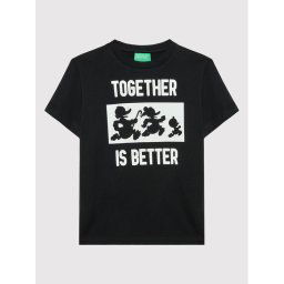 United Colors Of Benetton Póló DISNEY 3096C1059 Fekete Regular Fit