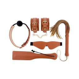 Blaze Elite - BDSM szett - 5 részes (konyak)