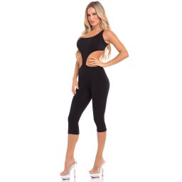 Pink Lipstick One Shoulder Cropped Black cicaruha