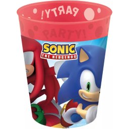Sonic a sündisznó micro prémium műanyag pohár 250 ml Nr 01