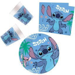 Disney Lilo és Stitch, A csillagkutya Angel party szett 36 DARABOS, 23 cm-es tányérral