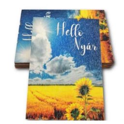 Egyedi fa hűtőmágnes