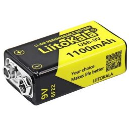 Liitokala 9v 1100mah Li-ion Akkumulátor Usb-c (5378)