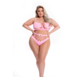 Pink Lipstick Neon Dreams 2PC Bra Set Fehérnemű szett