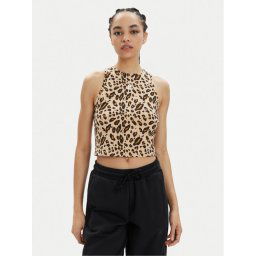adidas Felső Essentials Animal-Print IR9310 Bézs Slim Fit