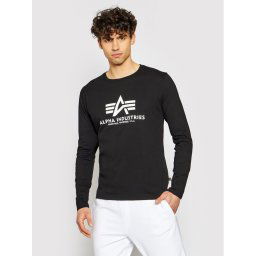 Alpha Industries Hosszú ujjú Basic T-Ls 100510 Fekete Standard Fit