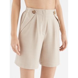 YAS Bermuda nadrág 26029967 Barna Loose Fit