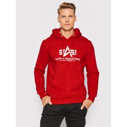 Alpha Industries Pulóver Basic 178312 Piros Regular Fit