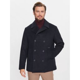 Armani Exchange Gyapjú kabát 6RZK16 ZNIKZ 1510 Sötétkék Regular Fit