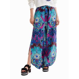 Desigual Szövet nadrág MONSIEUR CHRISTIAN LACROIX Lile 23SWPW09 Kék Relaxed Fit
