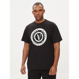 Versace Jeans Couture Póló 76GAHT06 Fekete Regular Fit