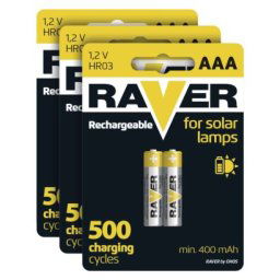 RAVER SOLAR NiMH akkumulátor HR03 (AAA) 6db/bliszter