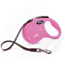 Flexi Classic szalagpóráz - S, 15 kg-ig, 5 m, rózsaszín