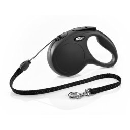 Flexi Classic kötélpóráz - M, 20 kg-ig, 5 m, fekete