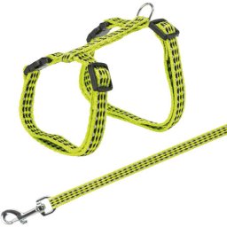 Trixie hám és póráz macskának fényvisszaverő csíkokkal (22-42 cm / 10 mm; 1,2 m)