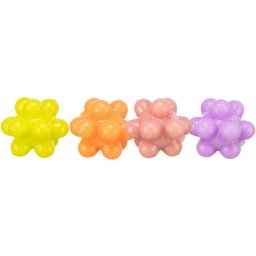 Trixie gumilabda dudorokkal – 4 darabos készlet (4 cm)