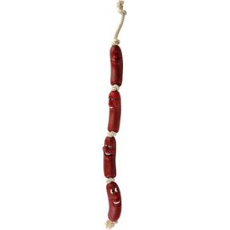 Trixie 4 db gumikolbász kötélen kutyáknak (75 cm)