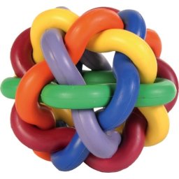 Trixie csomózott színes gumilabda kutyának (10 cm)