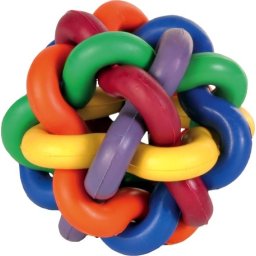 Trixie csomózott színes gumilabda kutyának (7 cm)