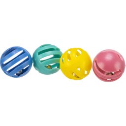 Trixie játék labda csörgővel - 4 darabos szett (4 cm)